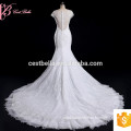 2017 Latest Design Trumpet Mermaid Wedding Dress Lace Beaded Long Tail